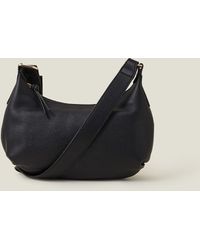 Accessorize - Women's Black Leather Small Scoop Bag - Lyst