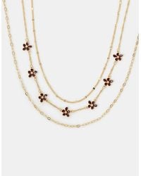 Accessorize - 3-Pack Enamel Flower Necklaces - Lyst