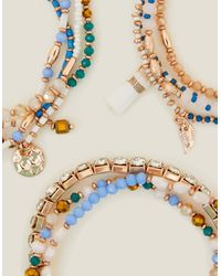 Accessorize - Women's Gold Beaded Stretch Bracelet Pack - Lyst