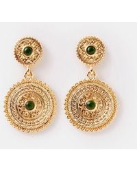 Accessorize - Double Disc Drop Earrings - Lyst