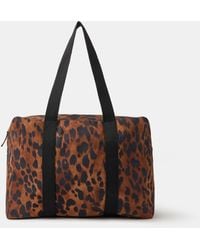 Accessorize - Leopard Print Canvas Weekend Bag - Lyst