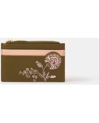 Accessorize - Floral Embroidered Card Holder - Lyst