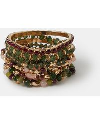 Accessorize - 11-Pack Stone Beaded Stretch Bracelets - Lyst