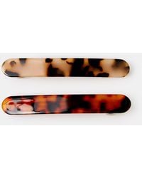 Accessorize - 2-Pack Tort Barrette Hair Clips - Lyst