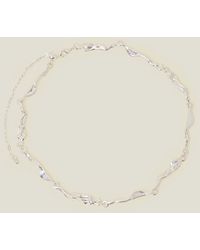 Accessorize - Women's Sterling Silver-plated Molten Necklace - Lyst
