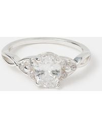 Accessorize - Cubic Zirconia Twisted Engagement Ring - Lyst