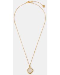Accessorize - 14Ct-Plated Cloudy Quartz Pendant Necklace - Lyst