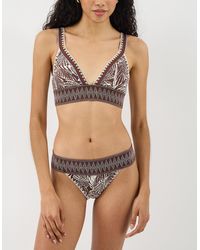 Accessorize - Palm Print Band Bikini Top - Lyst
