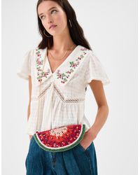Accessorize - Beaded Watermelon Crossbody Bag - Lyst