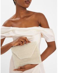 Accessorize - Bridal Pearl Envelope Clutch Bag - Lyst