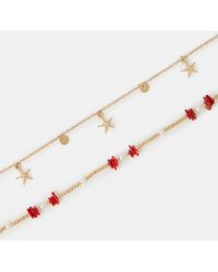 Accessorize - 2-Pack Starfish Charm Anklets - Lyst