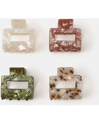 Accessorize - 4-Pack Square Resin Claw Clips - Lyst