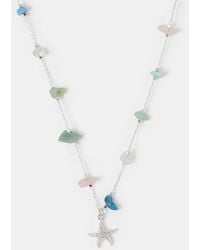 Accessorize - Sterling-Plated Semi Precious Pendant Necklace - Lyst