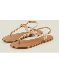 Accessorize - Flower Embellished Sandals - Lyst