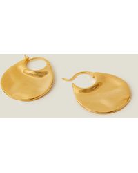 Accessorize - Women's 14ct Gold-plated Molten Hoops - Lyst