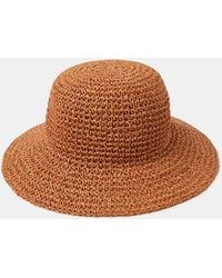 Accessorize - Crochet Straw Bucket Hat - Lyst