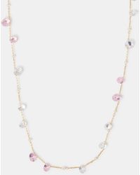 Accessorize - 14Ct-Plated Multi Stone Necklace - Lyst