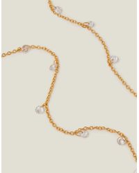Accessorize - 14ct Gold-plated Sparkle Station Necklace - Lyst