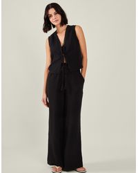 Accessorize - Tie-Front Crinkle Waistcoat - Lyst