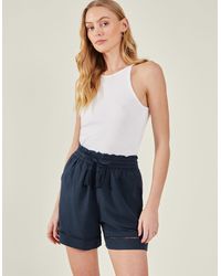 Accessorize - Women's Longline Embroidered Shorts Blue - Lyst