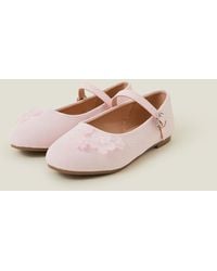 Accessorize - Flower Glitter Strappy Ballet Flats - Lyst