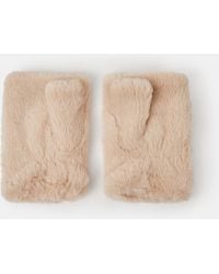 Accessorize - Faux Fur Fingerless Gloves - Lyst