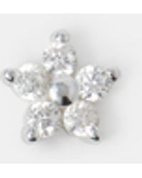 Accessorize - Sterling Flower Flatback Stud - Lyst