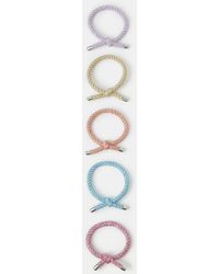 Accessorize - 5-Pack Metallic Knot Cord Hair Bands - Lyst