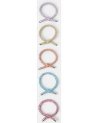 Accessorize - 5-Pack Metallic Knot Cord Hair Bands - Lyst