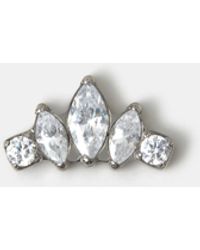 Accessorize - Titanium Marquise Fan Flatback Stud - Lyst