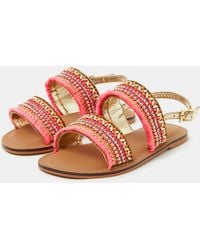 Accessorize - Bead Embellished Strap Sandals - Lyst