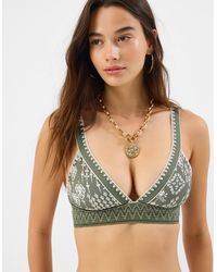 Accessorize - Floral Print Band Bikini Top - Lyst