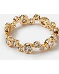 Accessorize - 14Ct-Plated Cluster Band Ring - Lyst