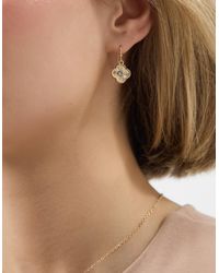 Accessorize - Diamanté Clover Drop Earrings - Lyst