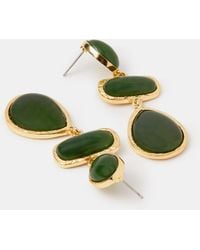 Accessorize - Triple Stone Drop Earrings - Lyst