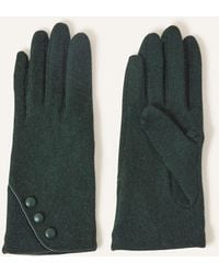 Accessorize - Luxurious Knitted Wool Blend Touchscreen Button Gloves - Lyst