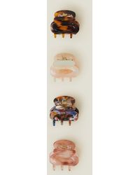 Accessorize - Mini Oval Resin Claw Clips 4 Pack - Lyst