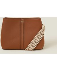 Accessorize - Faux Leather Webbing Strap Crossbody Bag - Lyst