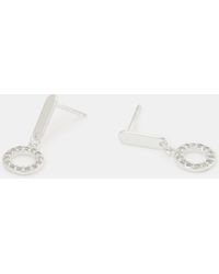Accessorize - Sterling Diamanté Circle Drop Earrings - Lyst
