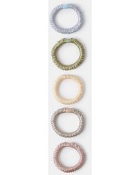 Accessorize - 5-Pack Ruched Satin Hair Bands - Lyst