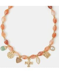 Accessorize - Charm Beaded Necklace - Lyst
