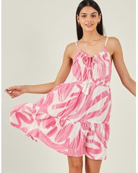 Accessorize - Women's Squiggle Print Short Dress Pink - Lyst