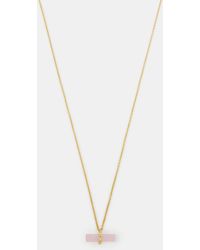 Accessorize - 14Ct-Plated Healing Stone T-Bar Necklace - Lyst