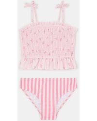Accessorize - Little Girl's Bottoms Sleeveless Floral Stripe Girls Tankini Set - Lyst