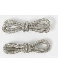 Accessorize - 2-Pack Diamanté Bow Hair Clips - Lyst