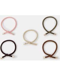 Accessorize - 5-Pack Knot Cord Hair Bands - Lyst