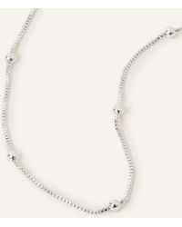 Accessorize - Women's Beaded Chain Necklace Silver - Lyst