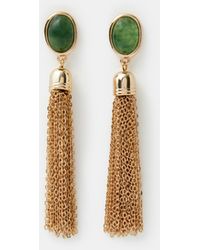 Accessorize - Gem Chain Tassel Drop Earrings - Lyst