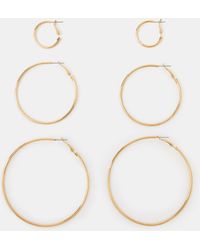 Accessorize - 3-Pack Hoop Earrings - Lyst