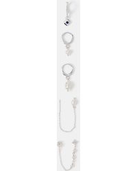 Accessorize - 5-Pack Sterling-Plated Freshwater Pearl Stud & Hoop Earrings - Lyst